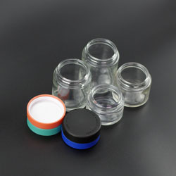 Glass Container CRC Jar with Child Resistant Cap for CBD